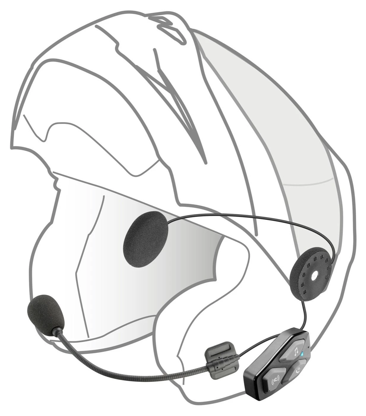 Richa U-COM 3 Twin Bluetooth Headset 4 Richa U-COM 3 Twin Bluetooth Headset - Afbeelding 4